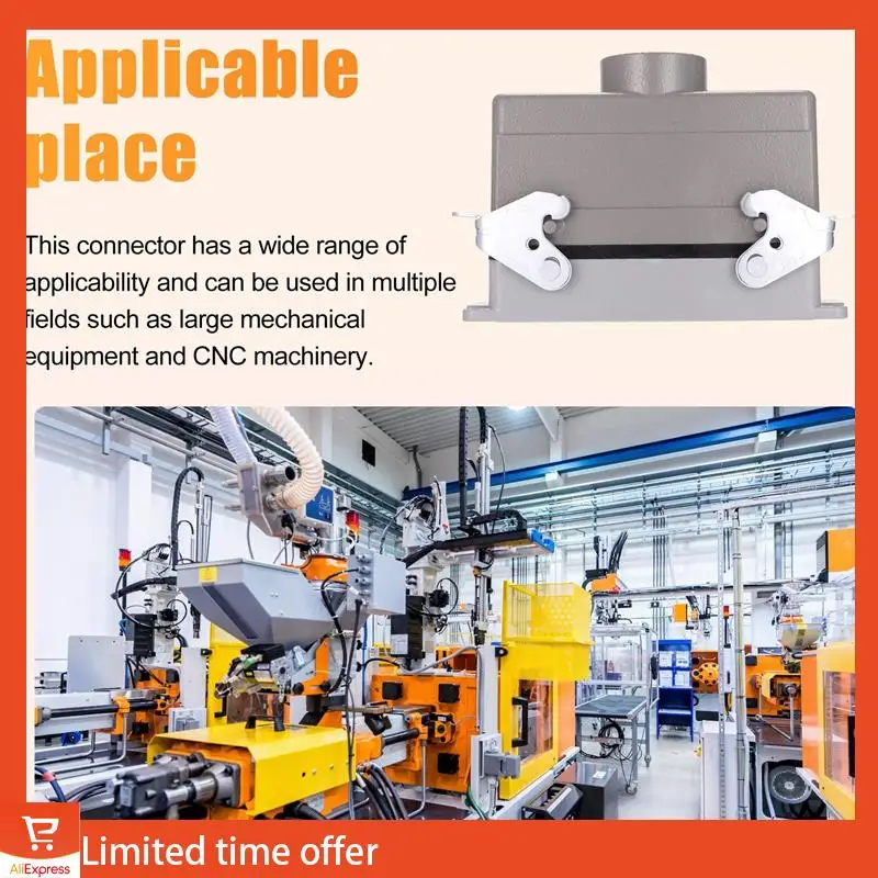 

Fresh Rectangular H24B-He-024-1 Heavy Duty Connectors Power 24 Pin Cores Line 16A 500V Screw Feet Aviation Plug Socket