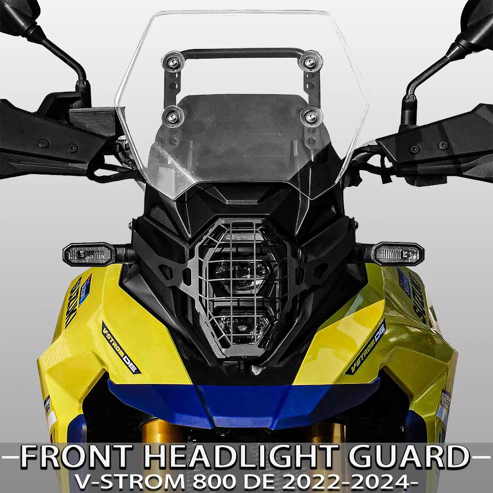 Fits For SUZUKI V-STROM 800 DE 800DE 2022-2024 Motorcycle Front Headlight Grille Guard Cover Protector Decorative headlamp Net