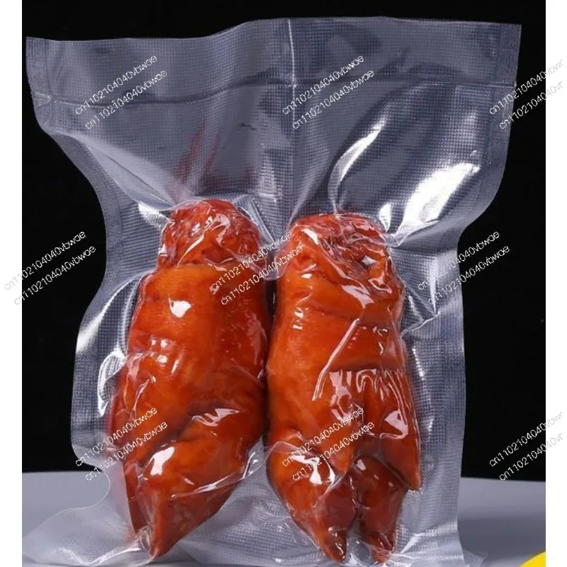 100 Food Vacuum Bags, Mesh Vacuum Bags, Compressor Sealed Bags, Fresh-keeping Plastic Sealed Roll Bags