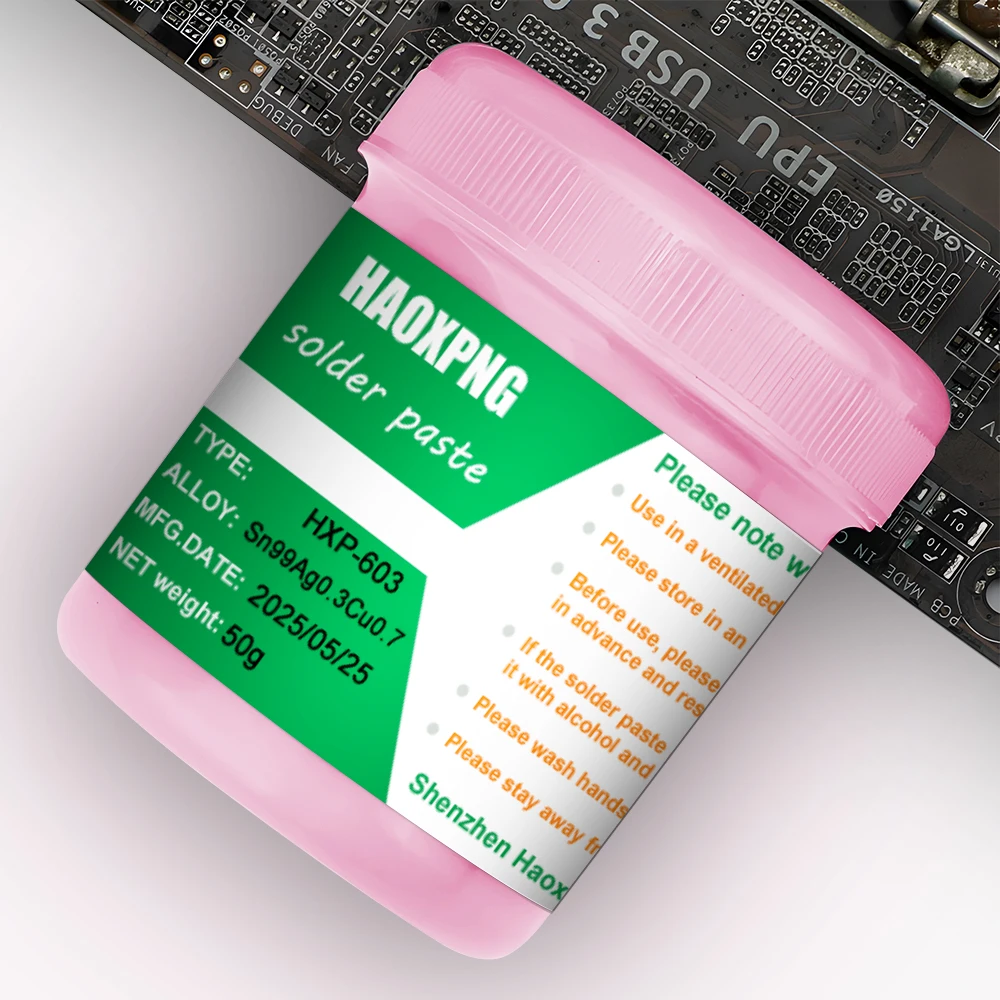 معجون لحام معلب 30 جرام/50 جرام، معجون لحام عالي الحرارة خالي من الرصاص، معجون لحام بشريحة SMT غير نظيفة معجون لحام BGA/QFN Mountti #2