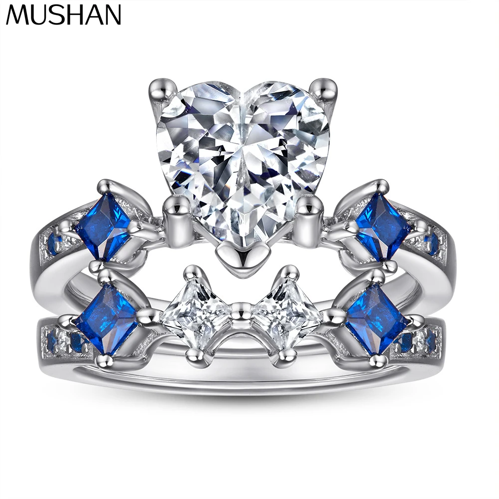 

Ювелирные изделия MuShan: Кольцо из стерлингового серебра 925 пробы с муассанитом VVS, сверкающее кольцо для женщин, позолота 18K, патент MST