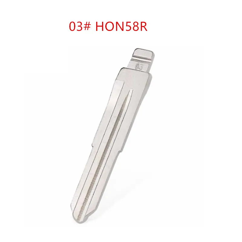 

10pcs 03# HON58R HON58RFH right side Metal Uncut Blank Flip Remote Key Blade For HOnda for keydiy KD xhorse VVDI JMD