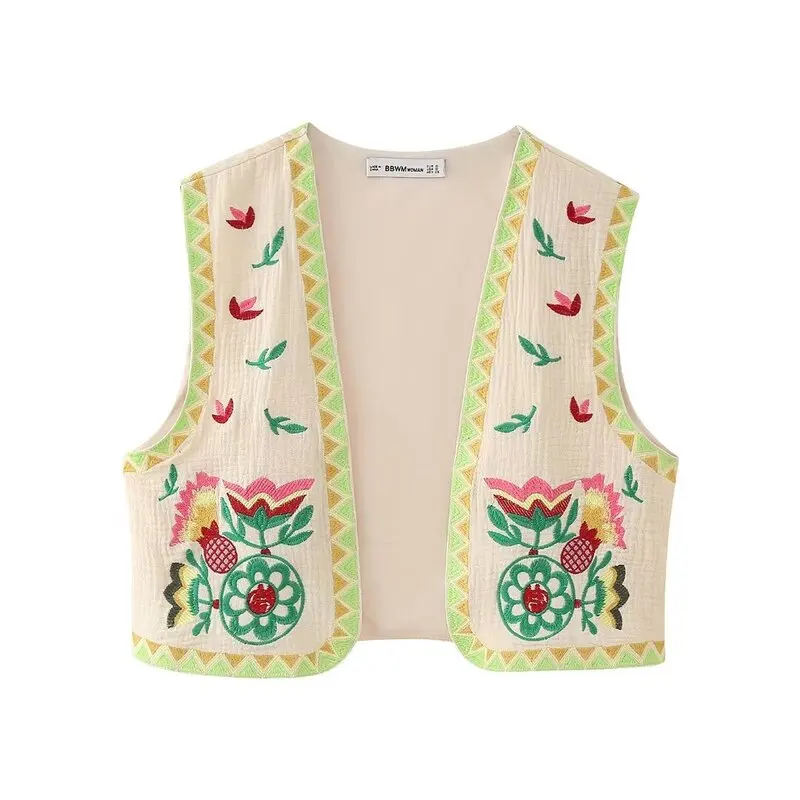 

Spring 2024 Women's Embroidered Casual Versatile Faionable Design Top ort Length Other Material 00%