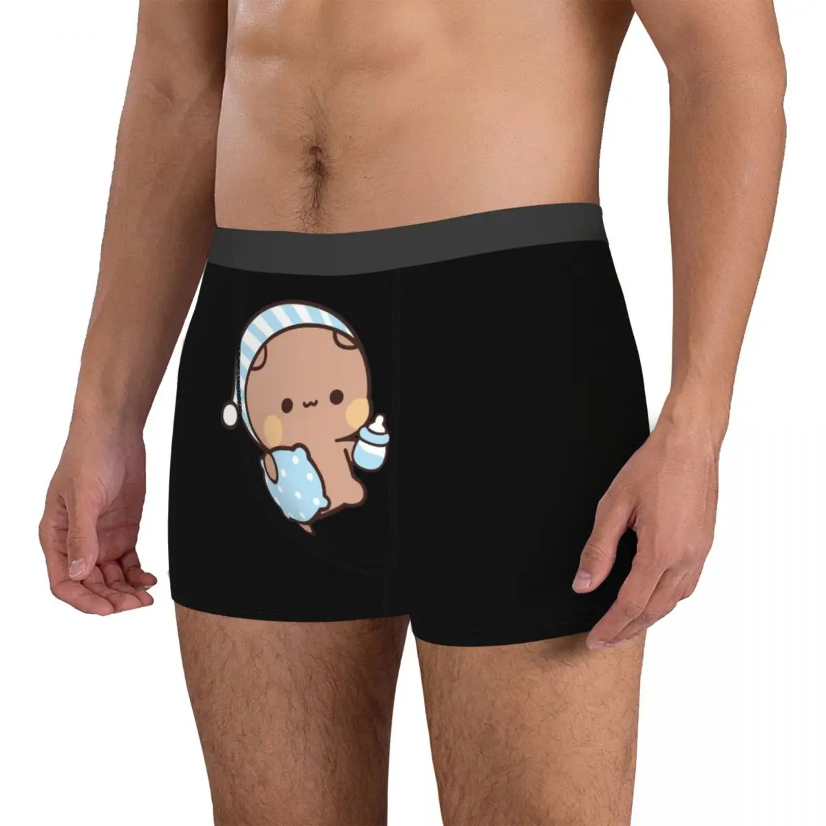 Bubu Dudu Sleep Man Underwear Panda Bear Boxer Shorts Panties Sexy Mid Waist Underpants for Male S-XXL