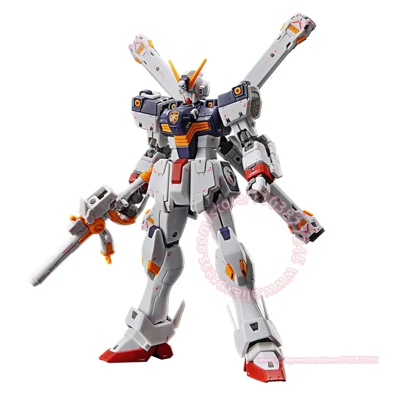 BANDAI CROSSBONE GUNDAM RG 1/144 อินเทรนด์รูปเคลื่อนย้ายได้ตุ๊กตาเด็กของขวัญวันเกิดเดสก์ท็อปเครื่องประดับตกแต่งประกอบ