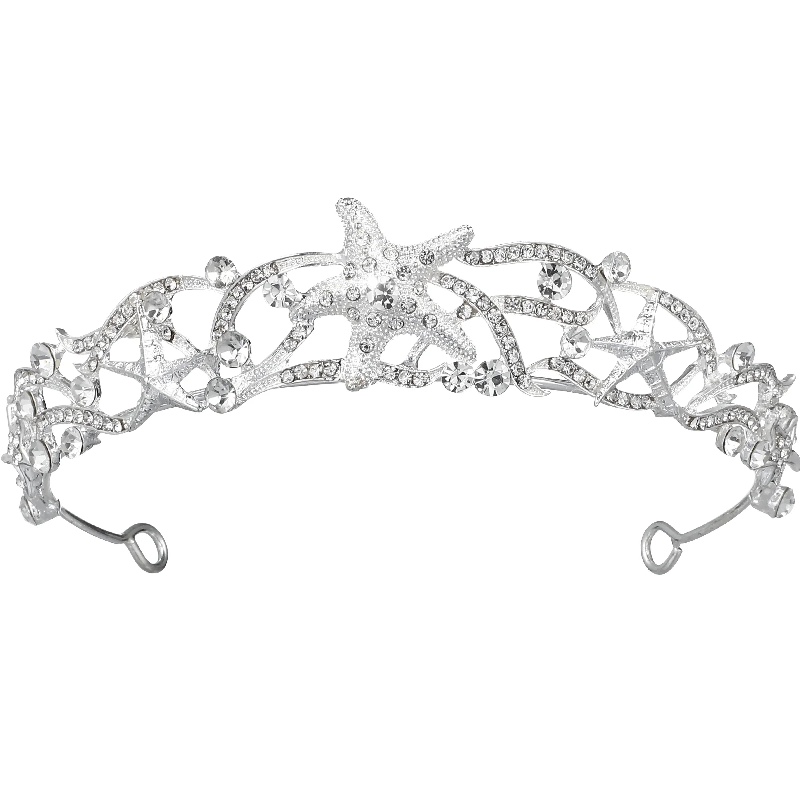 

Decorative Headpiece Bridal Crown for Wedding Bridesmaid Rhinestones Stars Tiara Women