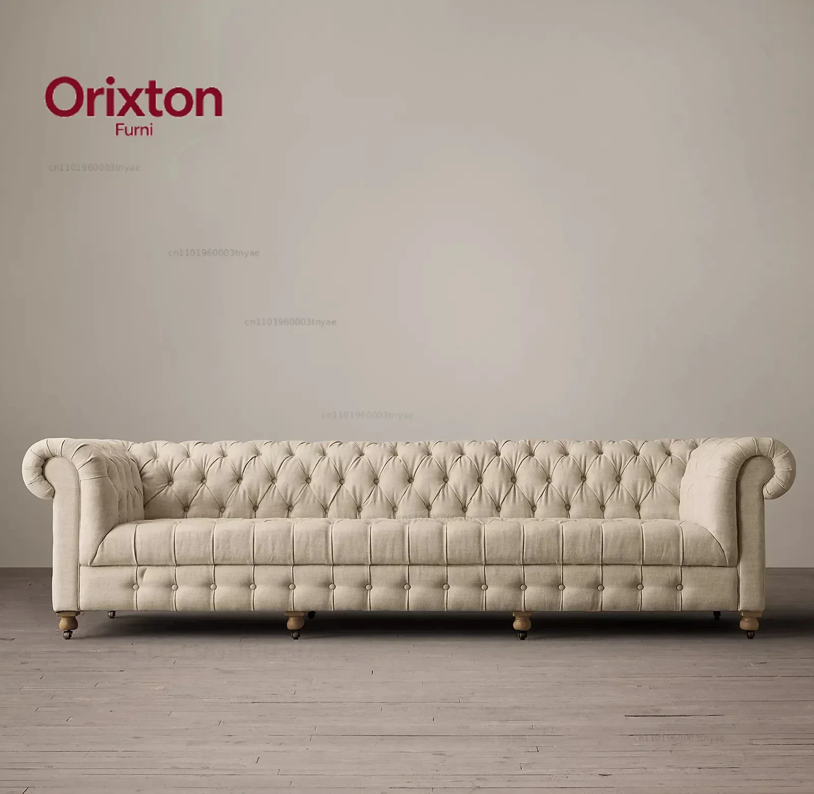 Luxus-Stil Indoor-Sofa Wohnzimmermöbel  Knopfleiste Stoffe Sofas aus Samt