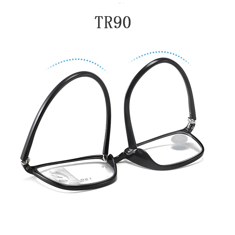 TR90 Round Photochromic Multi-focal Reading Glasses Men Fashion Progressive Anti Blue Ray Presbyopic Glasses Eyeglass