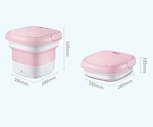 Portable Mini Washing Machine Folding Lightweight Travel Laundry Tub for Camping Dorms Apartments College Trip