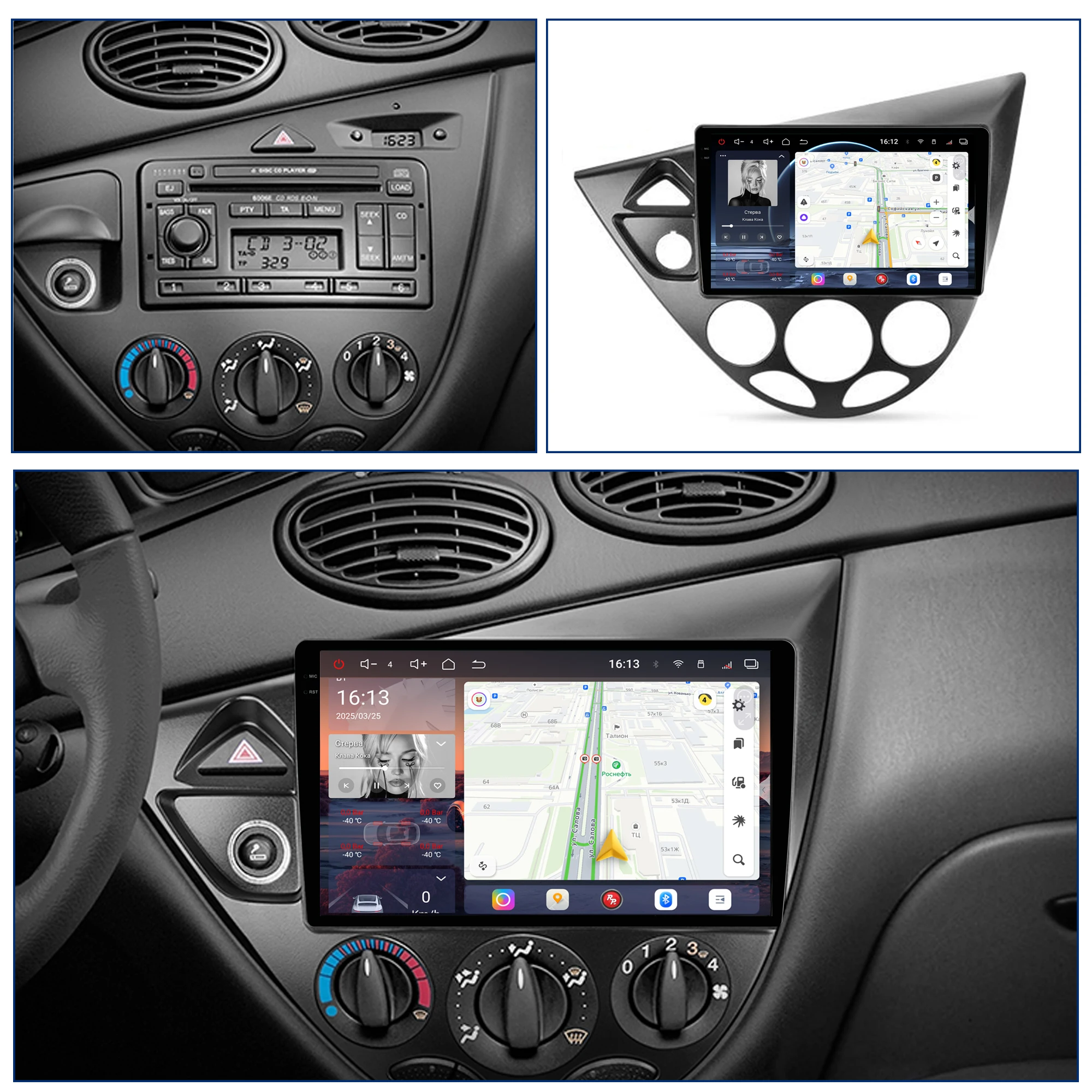 Redpower Crystal Sound 850 Pro Max Android Car Radio Player Screen for Ford Focus 1 LHD RHD 1998 - 2005 CarPlay Bluetooth Hi-Fi