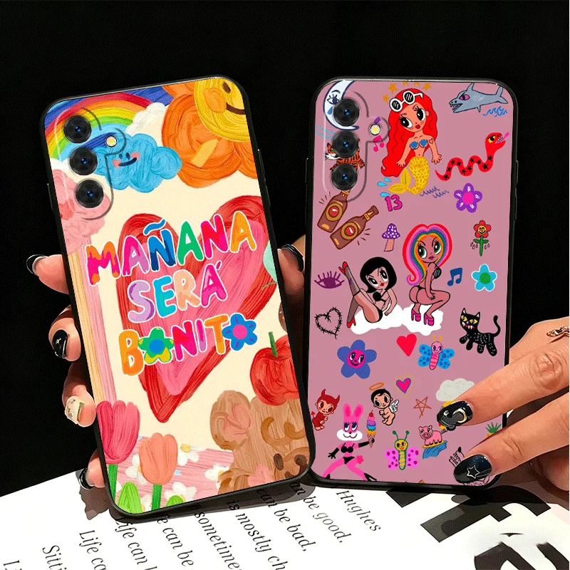 Karolg M-Manana Sera B-Bonito Silicone Phone Case for Samsung A17 A16 A15 A14 A13 A57 A56 A55 A54 A53 A37 A36 A35 A34 A33 A27 A2