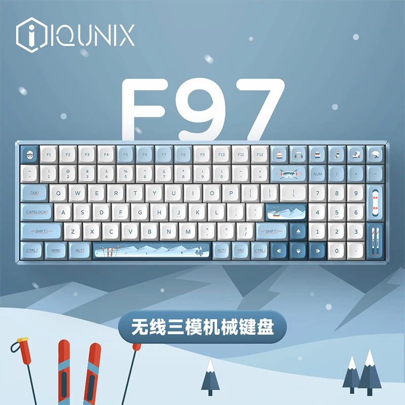 

IQUNIX F97 ski wireless Mechanical Keyboard Rgb Backlit Three Mode Hot Swap 97 Keys