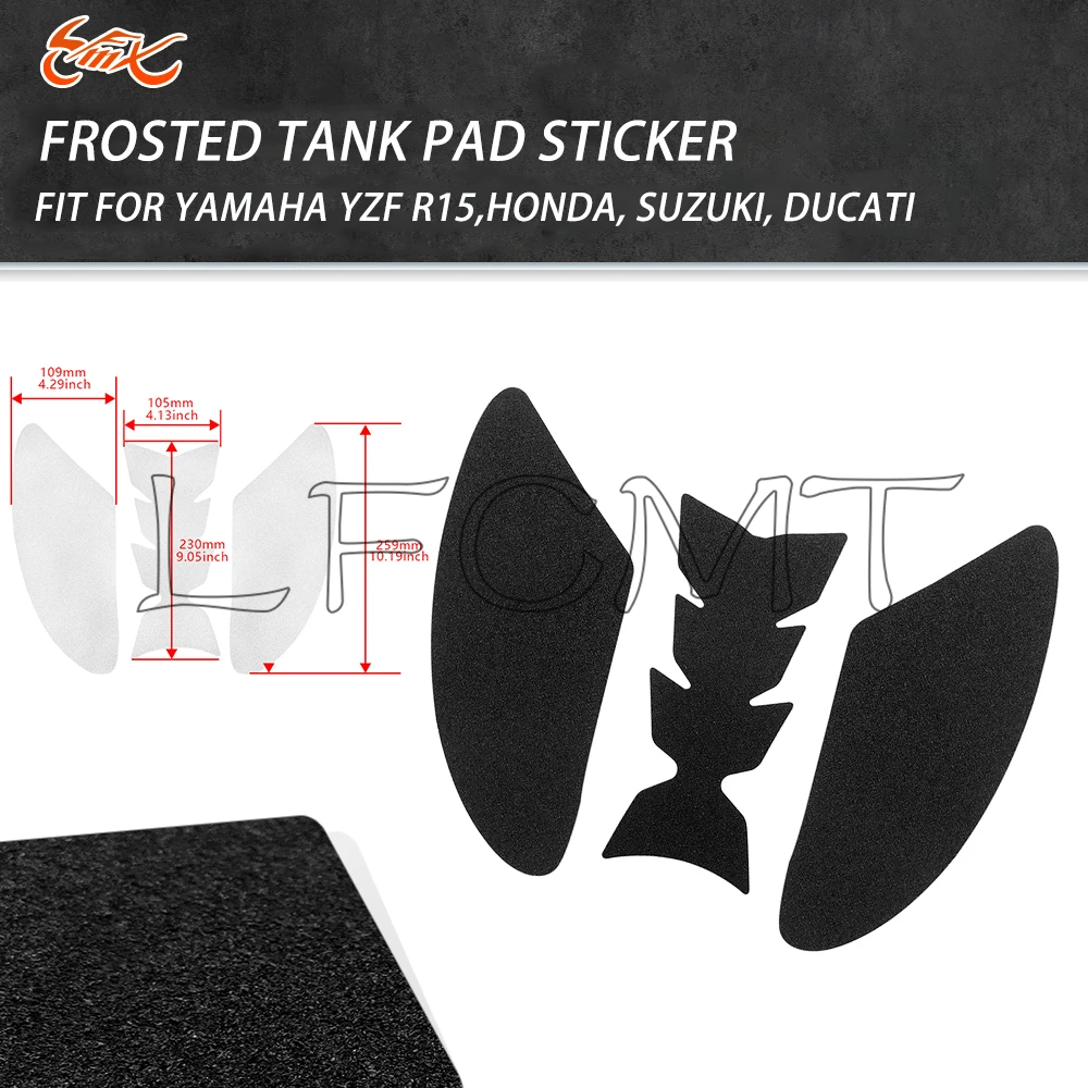 

Universal Motorcycle Tank Pad Protector Fuel Side Tank Grip Traction Pad Sticker Fit for Yamaha YZF-R15 Kawasaki Suzuki Honda