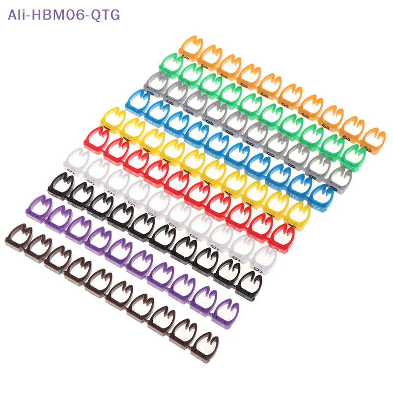 

[New] Hot! 1PC Cable Markers Colourful C-Type Marker Number Tag Label For Wire 1.5/2.5/4/ 6mm²