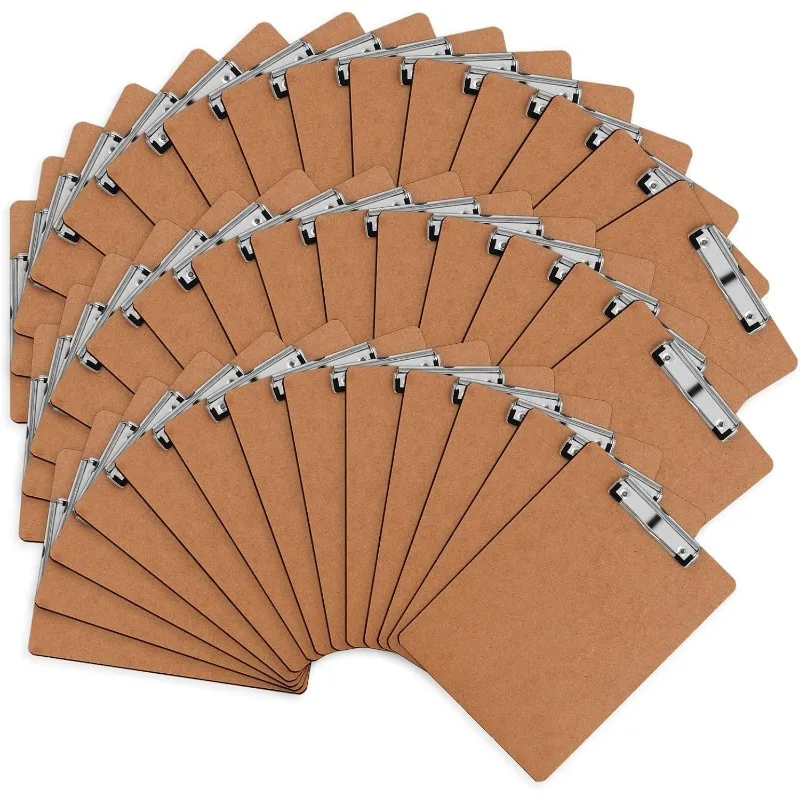 Clipboards, 42 Pack Hardboard Office Clipboards Low Profile Clip Standard A4 Letter Size, ECO Friendly