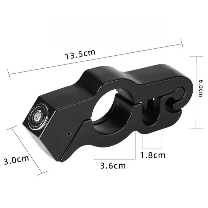 Universal com buzina de alarme anti-roubo bloqueio de alça de motocicleta bloqueio de acelerador de liga de alumínio dispositivo de segurança de freio portátil