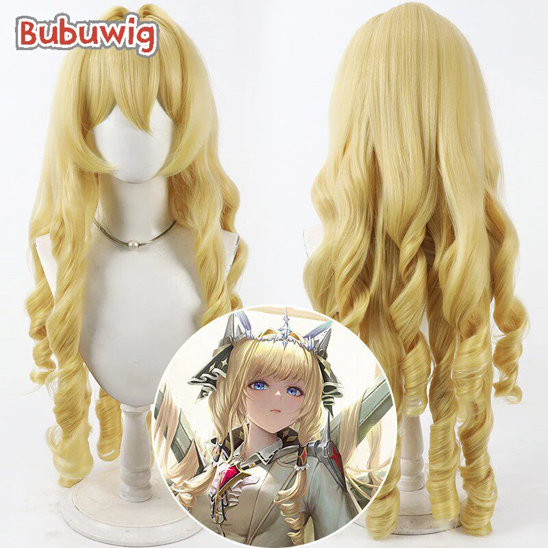 

Bubuwig Synthetic Hair Crown Cosplay Wigs Nikke The Goddess of Victory Crown 80cm Wavy Blonde Wig Heat Resistant