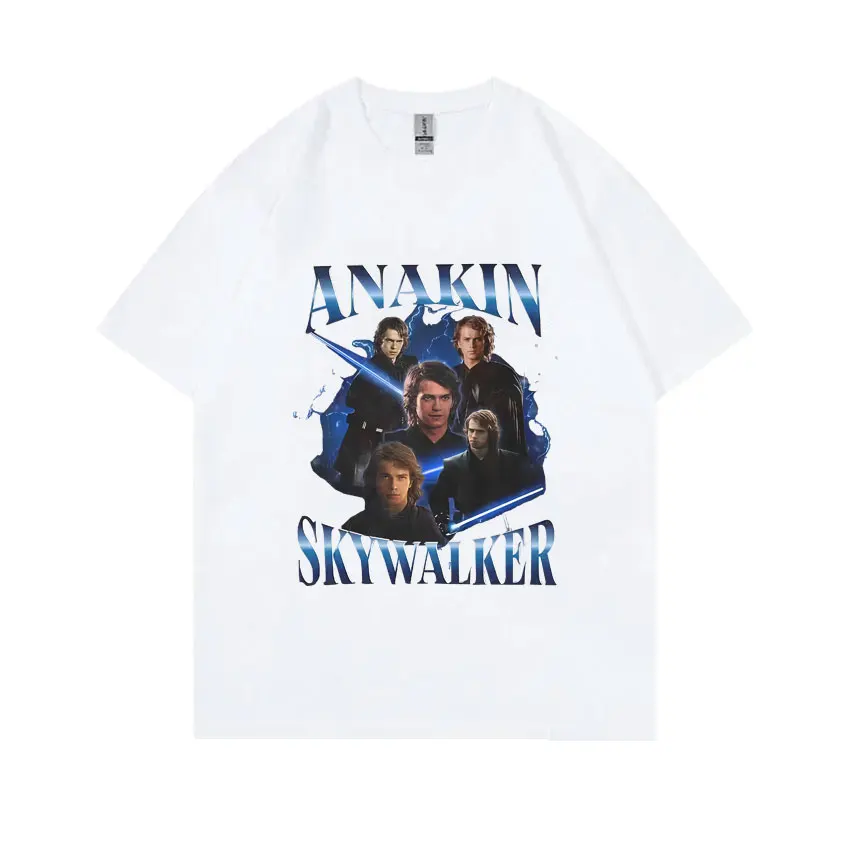 

Лимитированная футболка Anakin Skywalker для мужчин и женщин, повседневные хлопковые футболки унисекс, модная уличная одежда большого размера, мужская винтажная крутая футболка