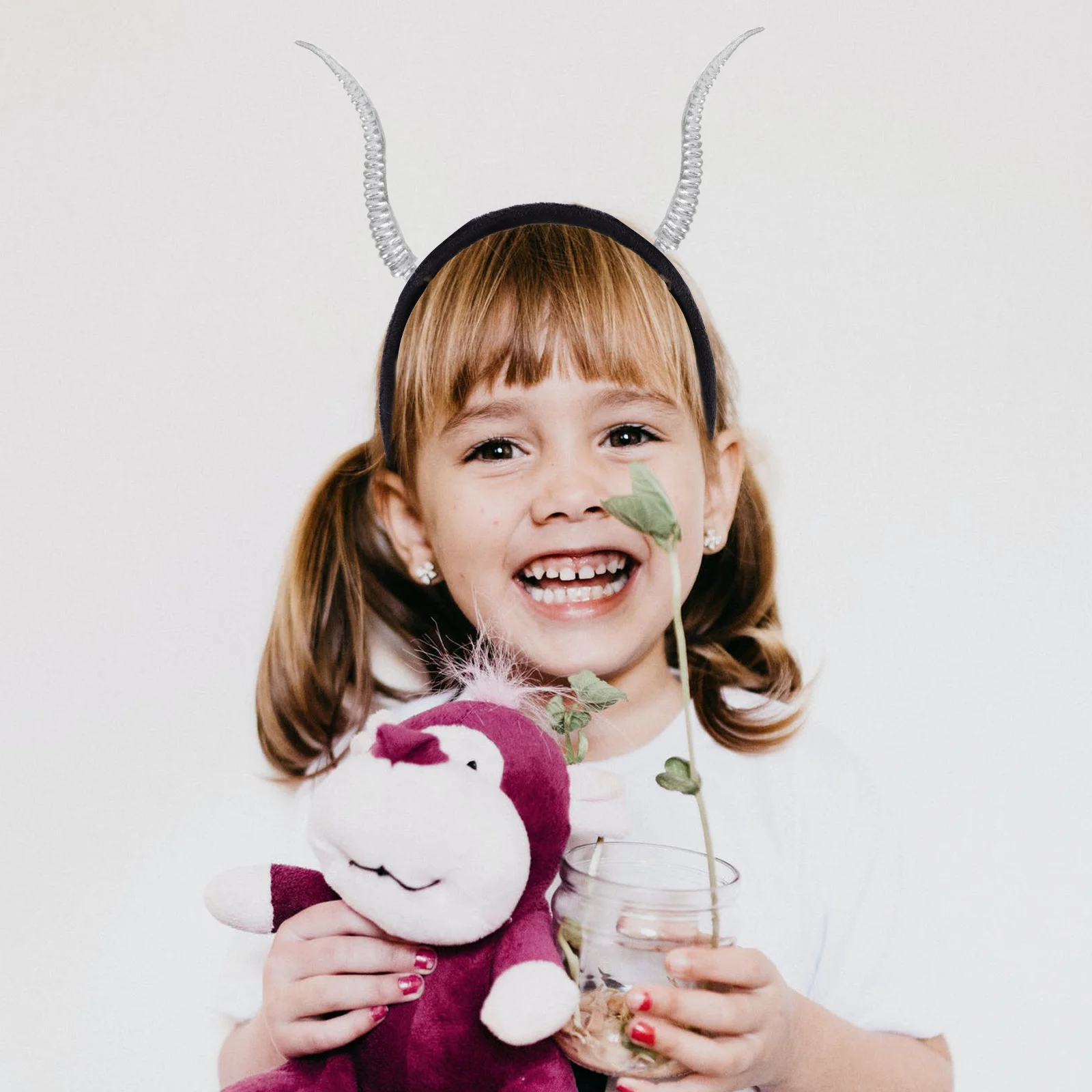 

4Pcs Sheep Horns Hairband DIY Lightweight Headband for Party Cosplay Halloween Hair Accessories Cosplay Horns Party Prop