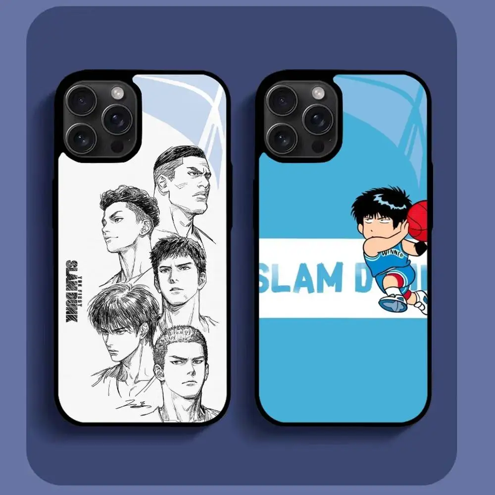 

Anime Slam Dunk Phone Case For IPhone16 15 14 13 12 11 Pro Xs Max Mini XR X 7 8 Plus Luxury Mirror Hard Funda