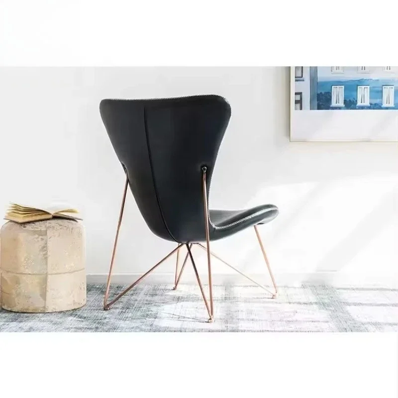 Urban modern living industrial style leather iron pipe, recreational hunting camping butterfly chair