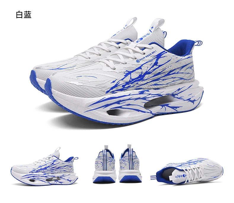 Herren-Sneaker mit Carbonplatte, Laufschuhe, leichte, atmungsaktive, stoßdämpfende Tennis-, Sport- und Marathon-Schuhe für das Training – Detail 30