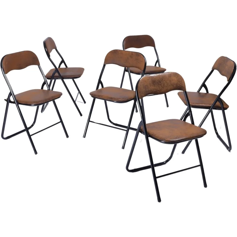 

Steel Folding Chairs 17.7'' Foldable Chair with Padded Seats for Desks Home Office Waiting Room Guest Reception Party Poker Sta