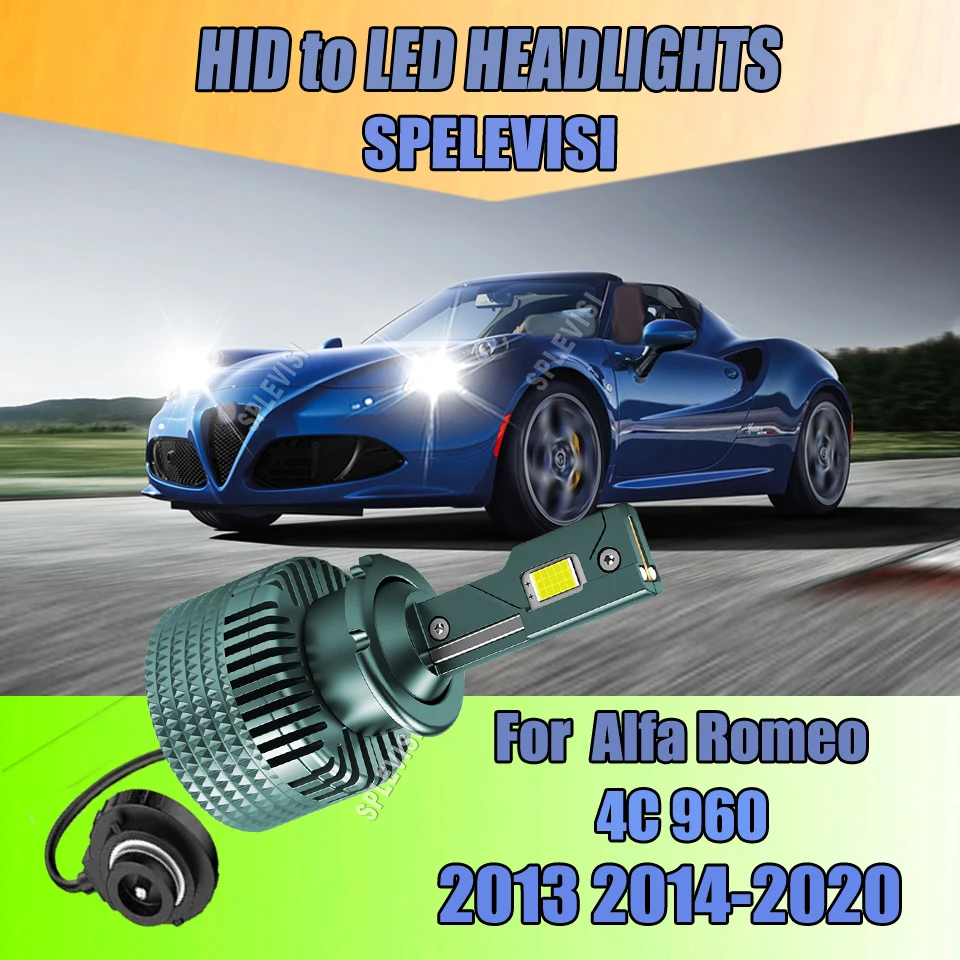 

D2S LED Auto Headlight Bulb 85122 66240 66040 66240CBI Replacement For Alfa Romeo 4C 960 2013 2014 2015 2016 2017 2018 2019 2020