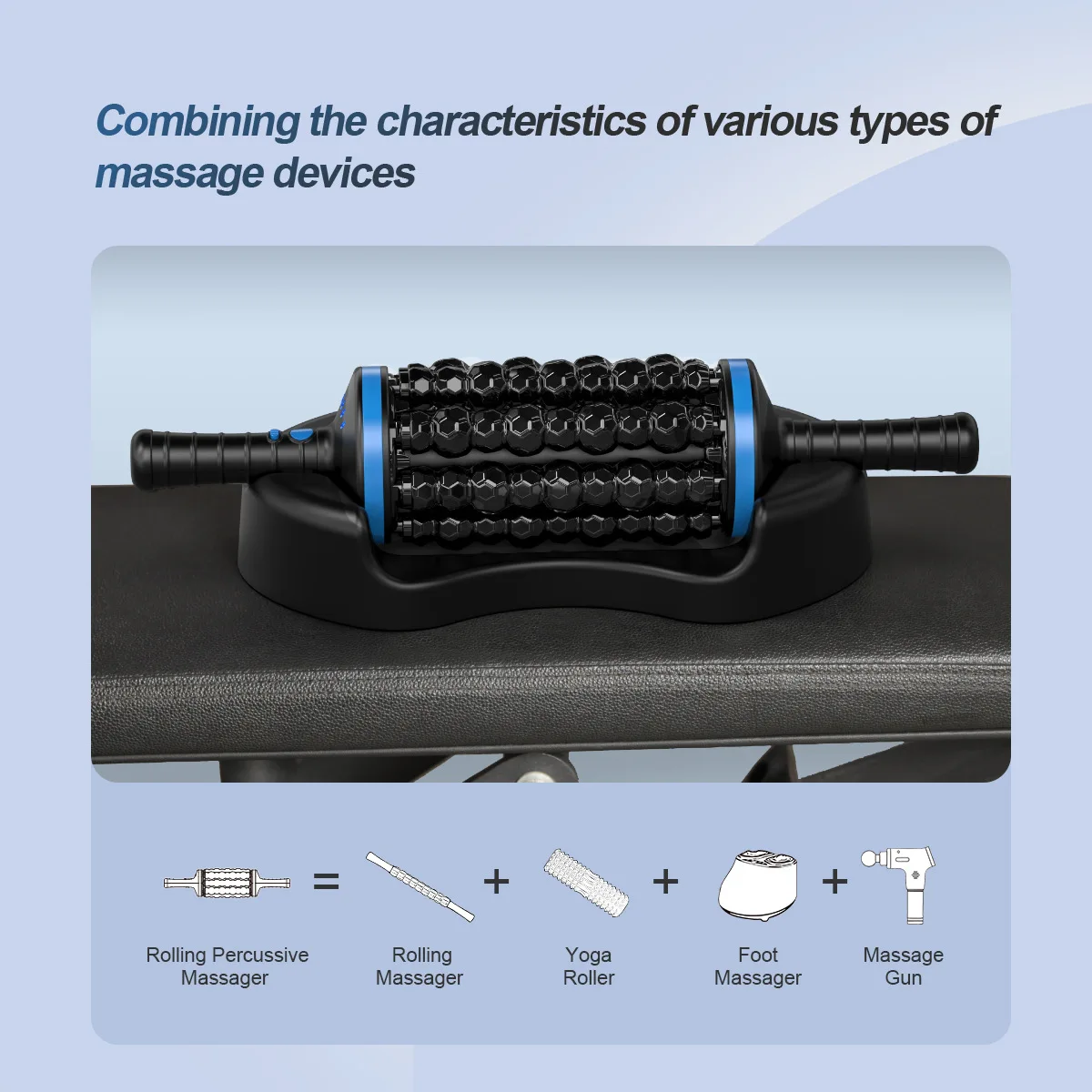 

Rechargeable Massager Roller Body Rolling Massager with 5 Levels of Speed Rolling Percussure Massage for Body Muscle Relaxation