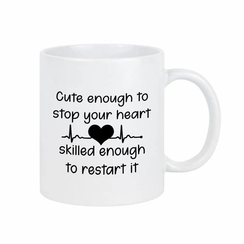 

1pc Ceramic Coffee Mug for Medical Professionals - Reusable, Machine Washable, Multipurpose Cup for Nurses & Doctors - Ideal for