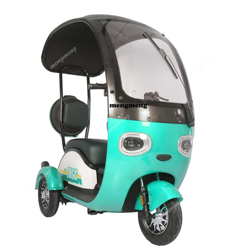 

Крытый трехколесный электрический скутер с крышей, компактный электрический трицикл