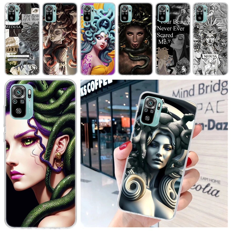 Medusa Greek Mythology Soft Phone Case for Xiaomi Redmi 12 12C 9 9A 9C 9T 10 10A 10C 8 8A 7 7A 6 6A K20 Pro K40 Cover Coque