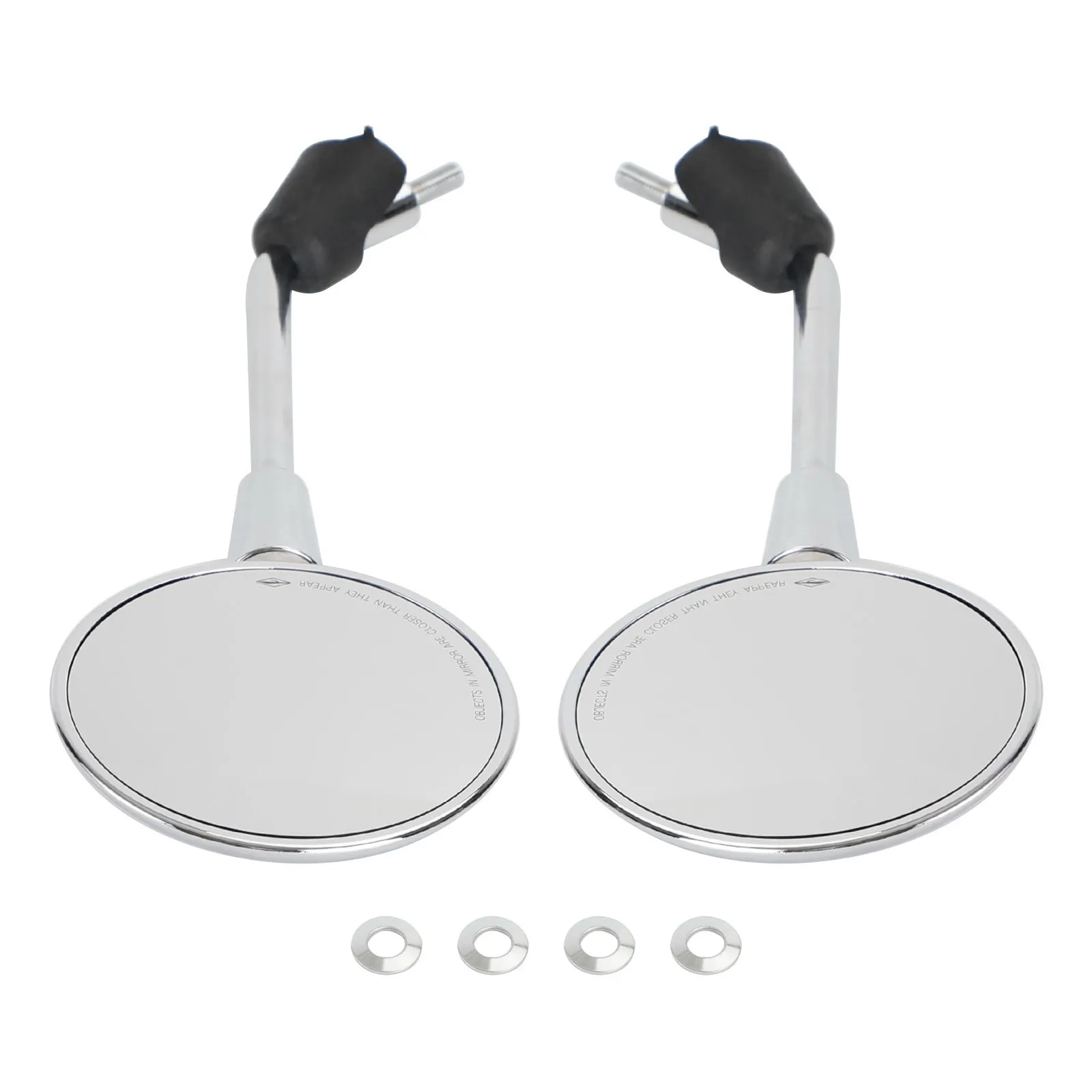 Left & Right Rearview Mirror Chrome For Vespa Primavera 50 125 150 2014-2022