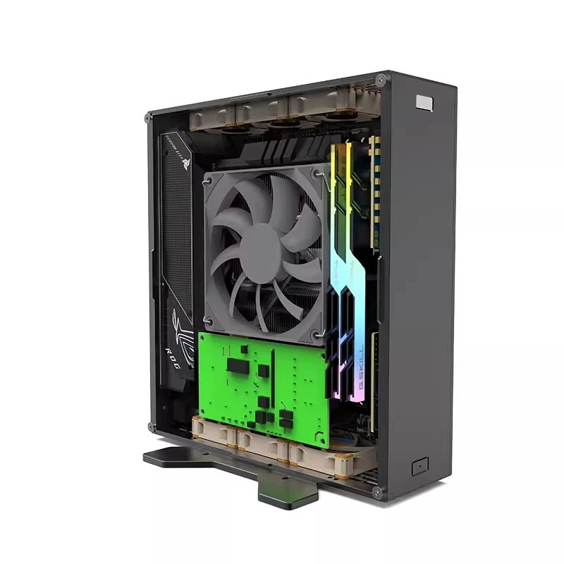 

2.2-Liter mini DC-M2 core display itx chassis, supports built-in DC power supply
