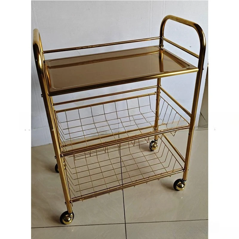 032K titanium stainless steel kitchen storage rack, multi-layer floor-standing storage rack, complete storage rack