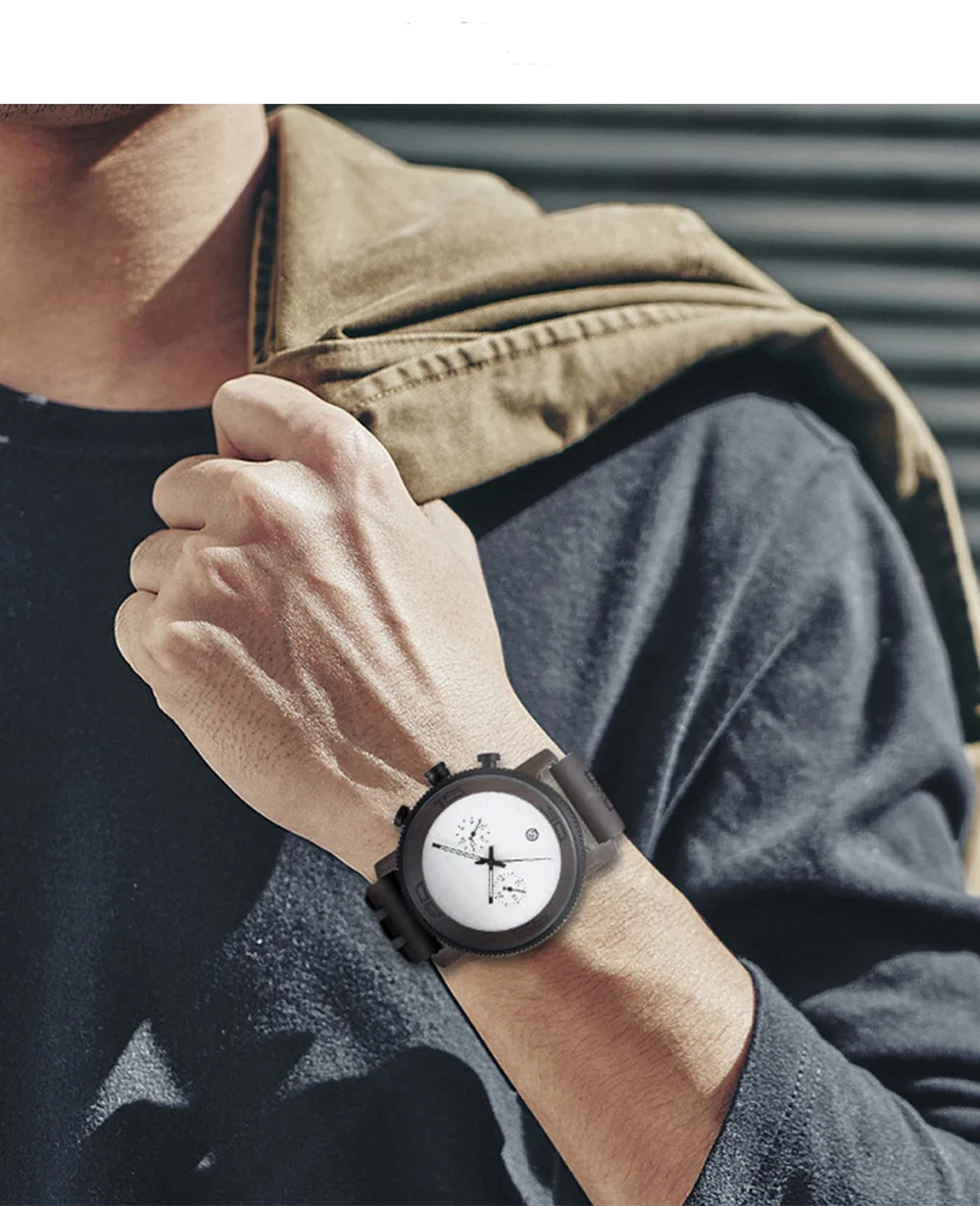 Kitykiss 남성용 나무 쿼츠 방수 시계 달력, 오리지널 럭셔리 조각 나무 타이밍 코드, 패션 캐주얼, 신제품