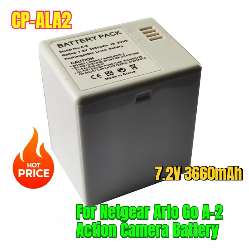 

7.2V 3660mAh for Netgear Arlo Go A-2 Action Camera Battery