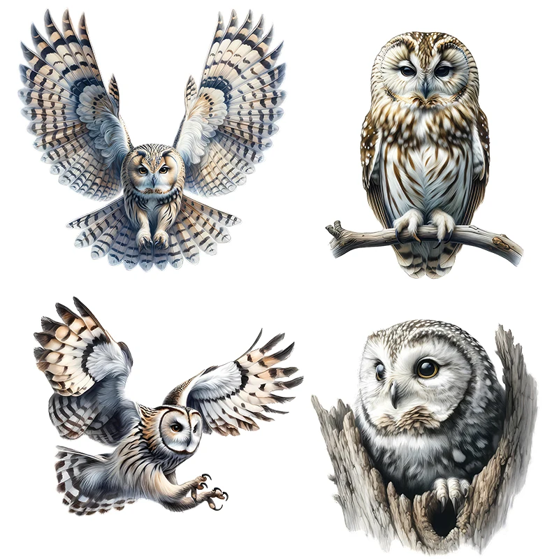 Three Ratels CD156  Flying owl animal wall stickers for home decoration Personalized car decals