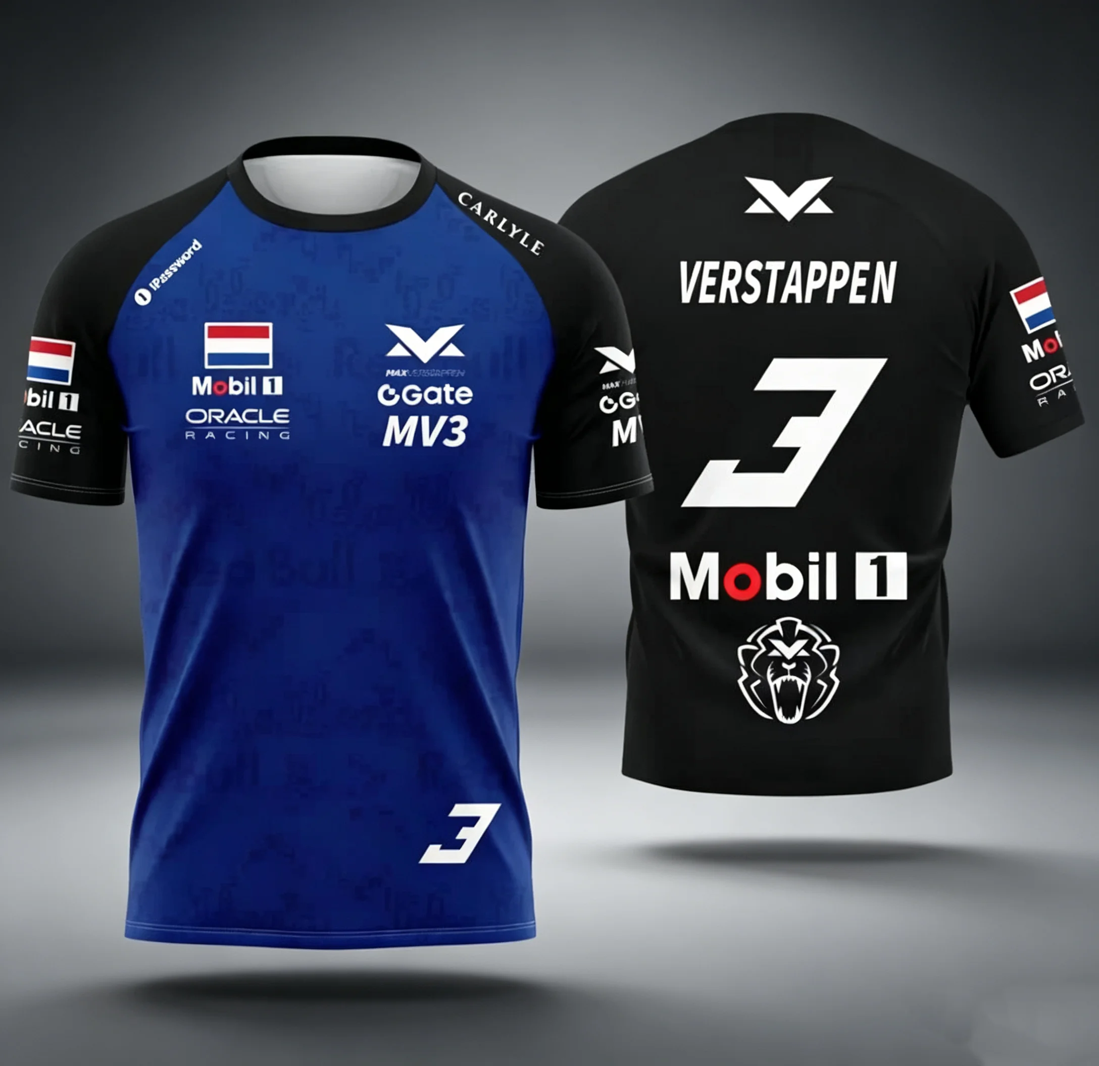 2026 New Max Verstappen No.3 Racing T-Shirt Print Oracle Jersey Quick Dry Unisex Summer Sports Casual Short Sleeve Tops  Moto