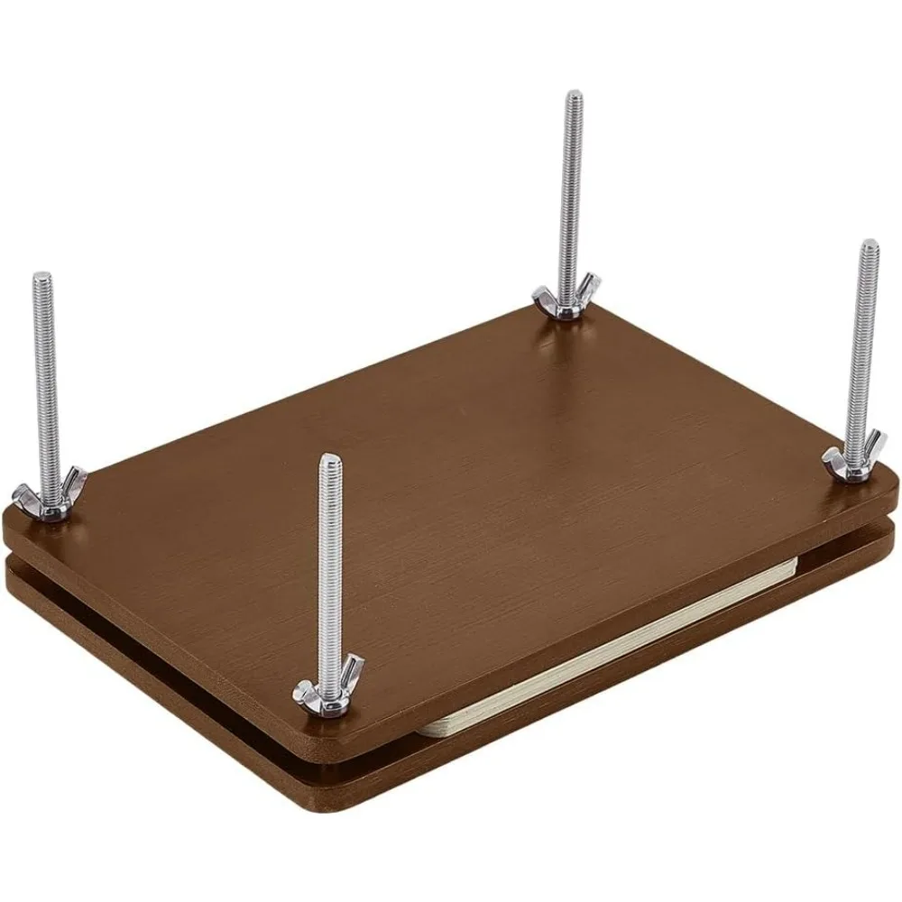 

Wooden Book Press Bookbinding Brown Rectangle Bamboo Portable Book Press Bookbinding Tool Flat Paper Press Machine