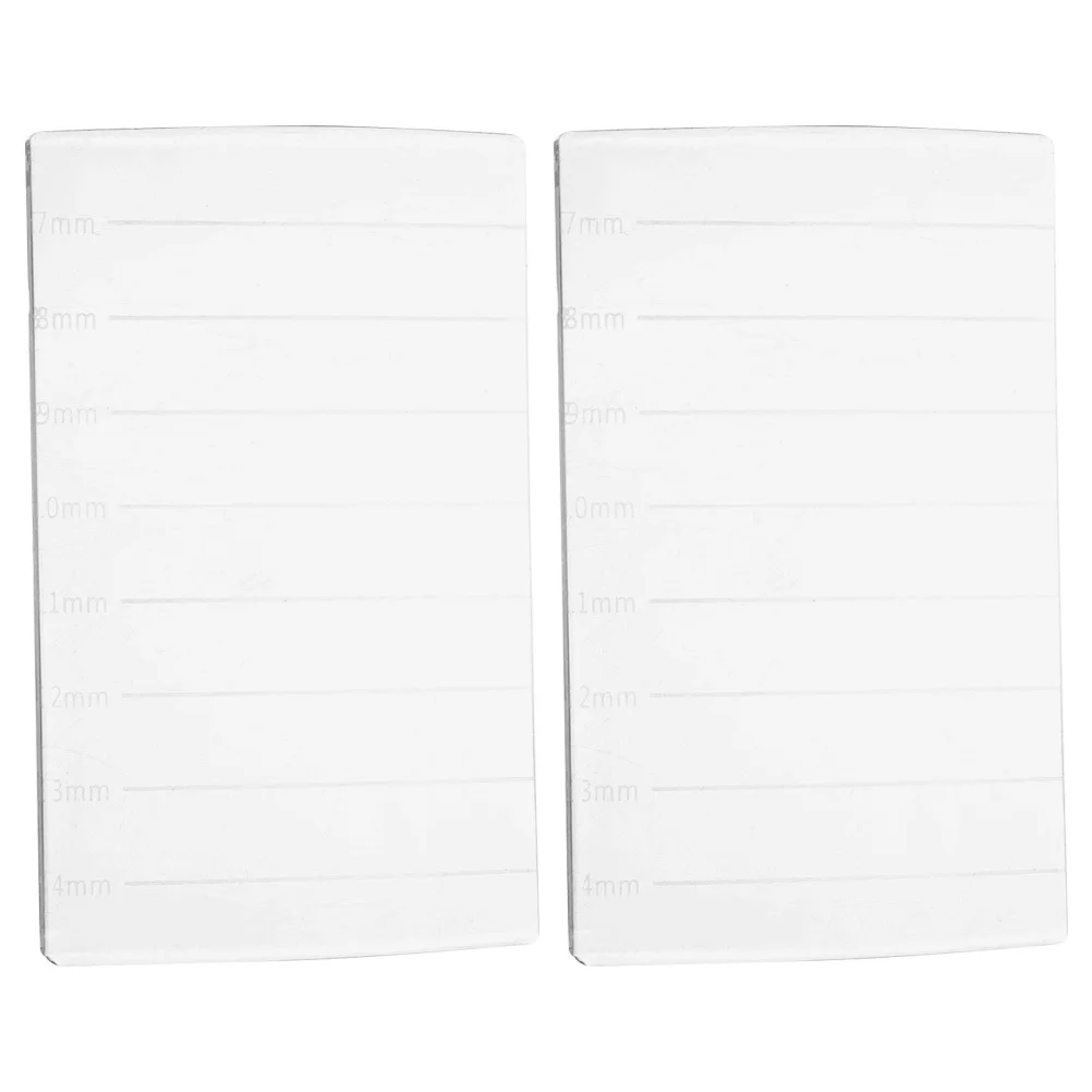 

2Pcs Eyelash Pads for Lash Extension Glass Lash Tiles with Scale False Eyelash Storage Board Holder Grafting Tool Kit