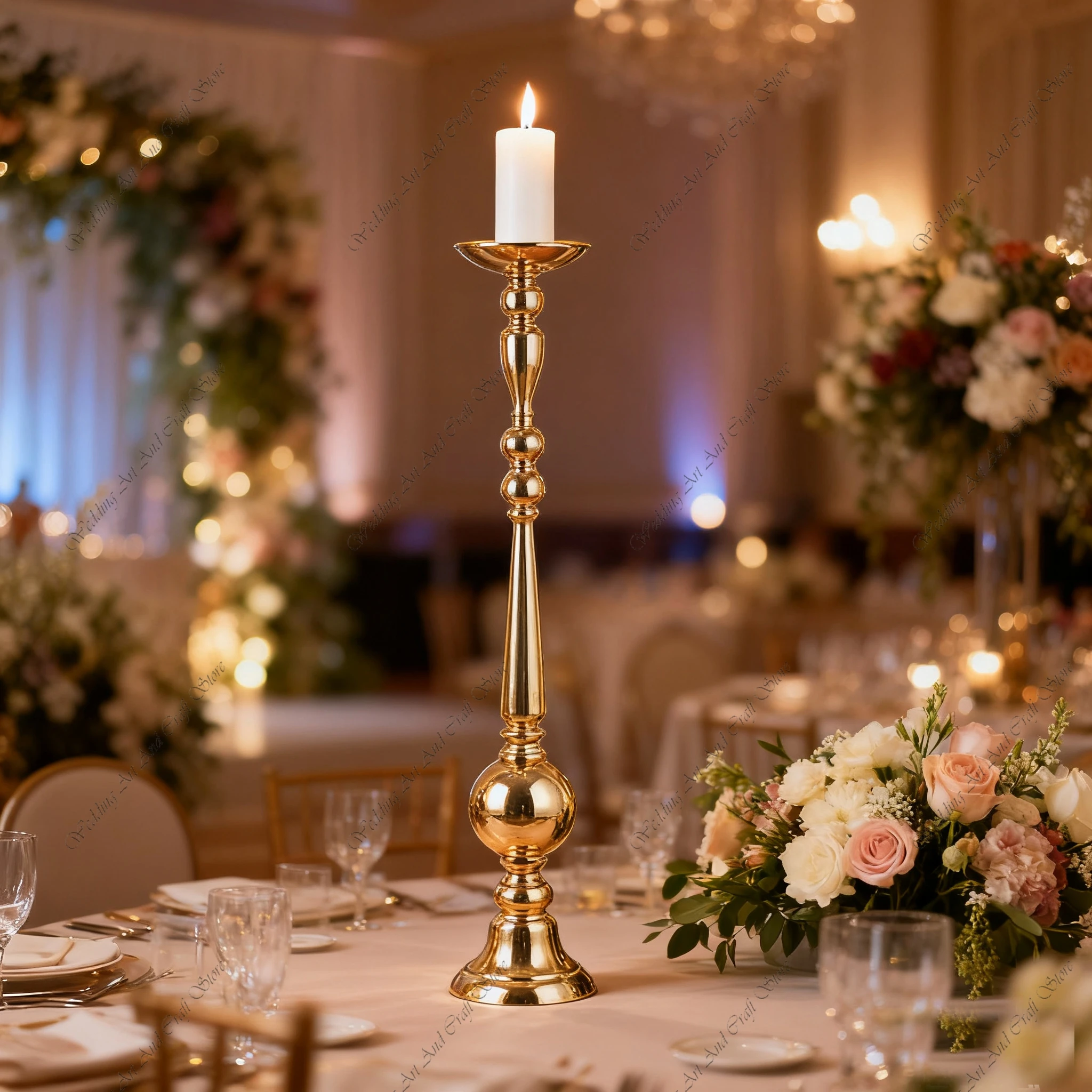 

10pcs 81/120cm Candle Holder Stand Column Candlestick Event Road Lead Flower Vase Rack Wedding Event Decoration Backdrop ivy 120