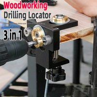 3 in 1 Precision Jig Master Kit Wood Dowel Drilling Guide Aluminum Alloy Tool Wood Hole Drilling Precision Dowel Cam for DIY