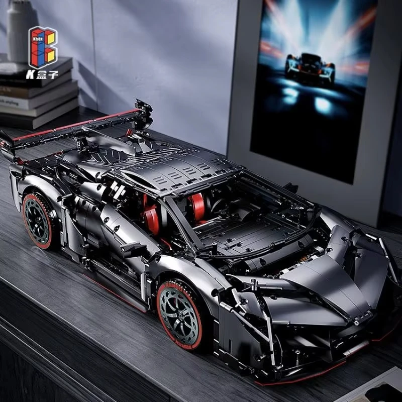 3711PCS Technology Sports Car Buildings Blocks Model DIY Super Racing Educational Toys for Children Adults Birthday Holiday Gift
