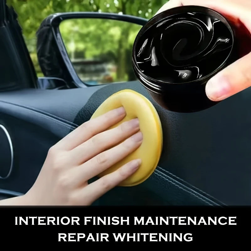 Universal Rubber Renewal Wax - Long-Lasting Black Coating Restoration, Leather Repair and Polishing, Waterproof Car Detailing Care view 6