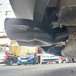 Arabanın Egzozunun ucu, Paslanmaz Çelik, Boğaz, Arka uç, Çift Çıkışlı, Egzoz Susturucu Nozulu, 76 Eğik, 63mm 8 ana satış çin'den bir araba ithal ediyor, no. 6