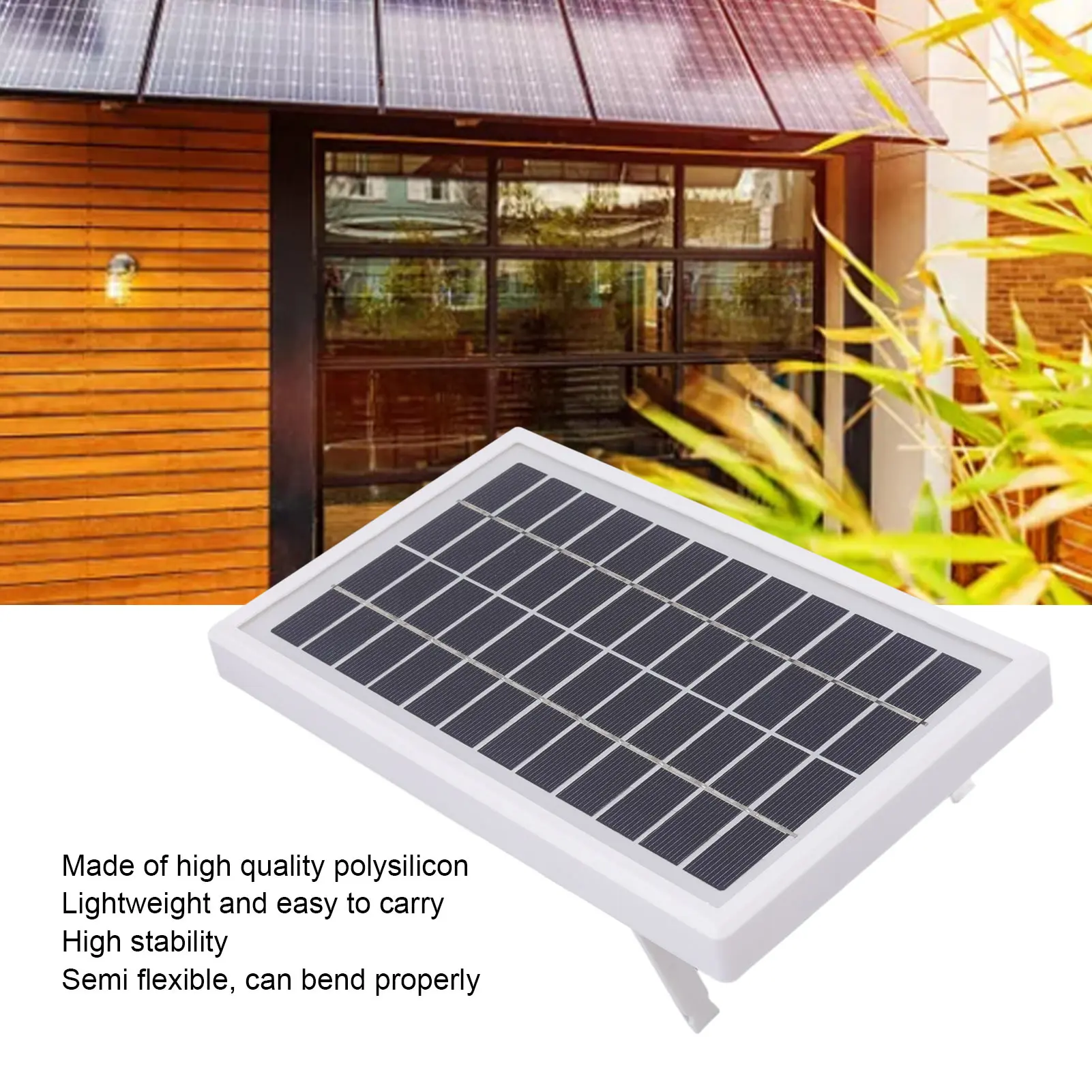 

Portable Solar Panel DC 12V 3W High Conversion Efficiency Semi Flexible Solar Cell Panel for Mobile Phone Car Solar Power Panel