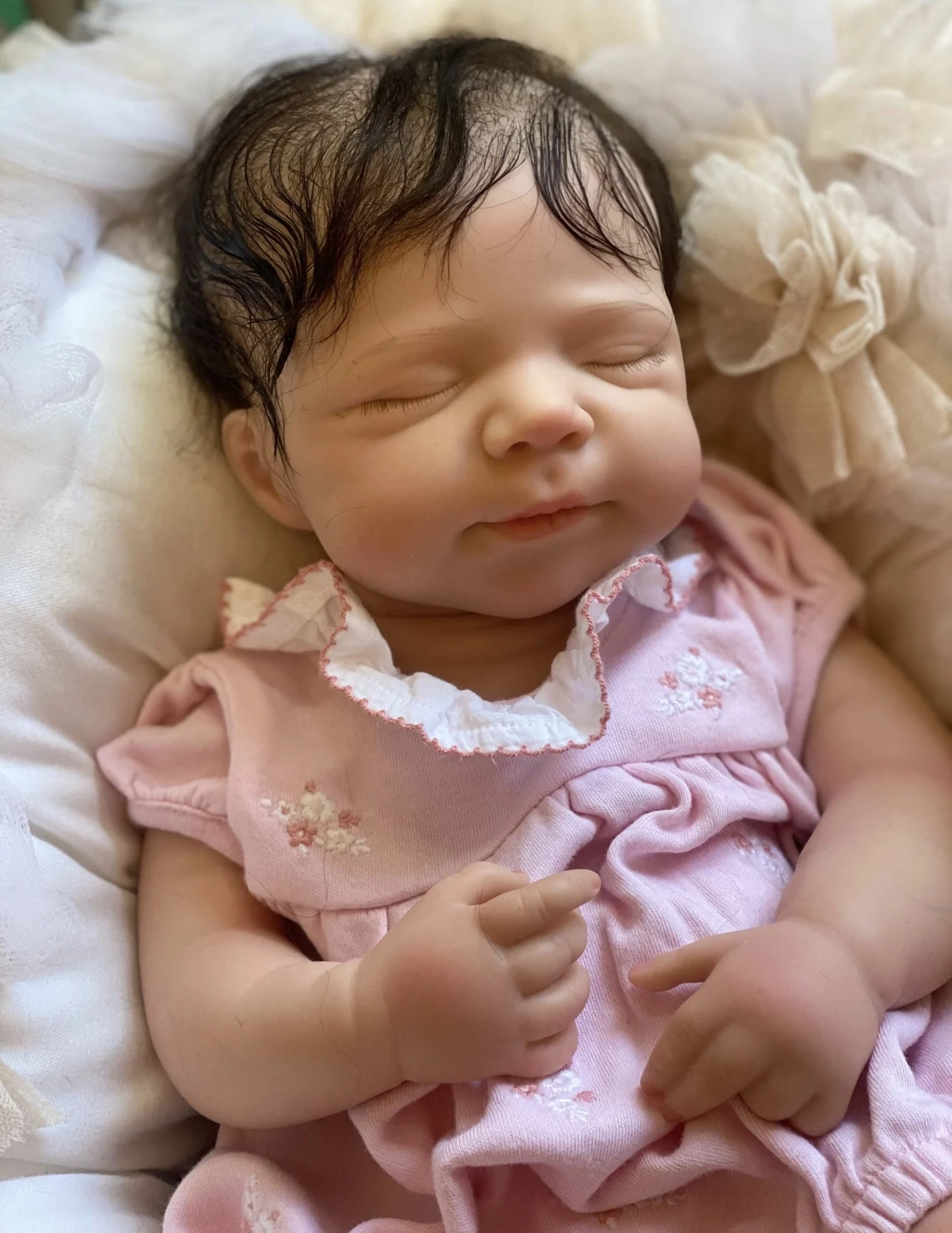 

OtardDolls 18inch Open Mouth Lifelike Silicone Reborn Baby Doll Pascale Girl, With Rooted Hair Boneca Reborn Corpo De Silicone