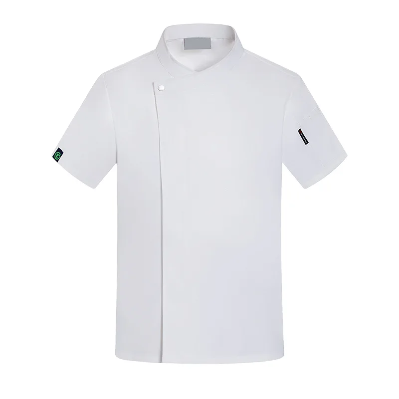 Monos de Chef de manga corta para hombre, uniforme de Chef con estampado de restaurante occidental, Hotel, Catering, ropa de verano