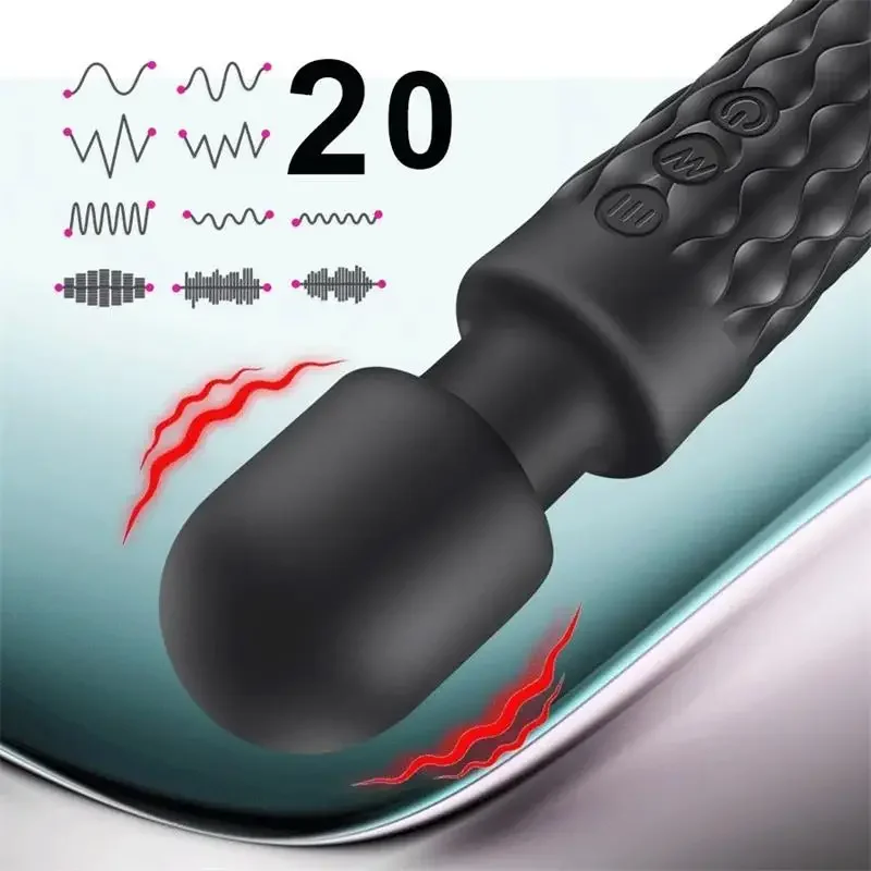 1PC-Electric Massage Stick, 8-speed 20 Frequency Intelligent Vibration, Precise Relief of Neck, Waist, and Leg Pressure